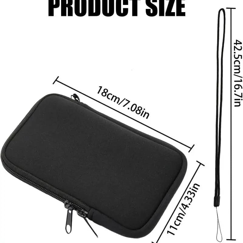 Custodia universale in neoprene con cerniera e tracolla per cellulare, antiurto, per uomo e donna, compatibile con iPhone, Samsung, Xiaomi e altri smartphone.