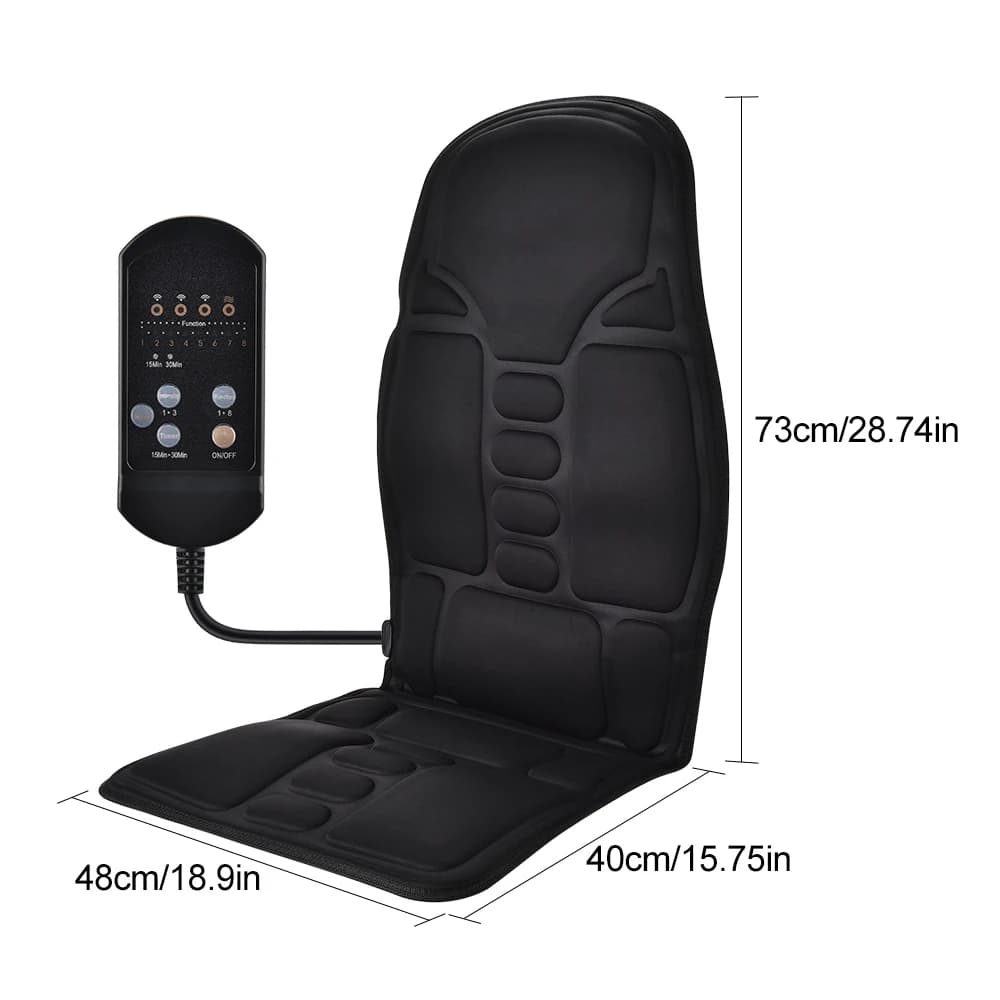 Electric Massage Cushion Vibrant Heater for Collo, Back and Body, for Car and Home, Lumbar Mattress to Relieve Pain