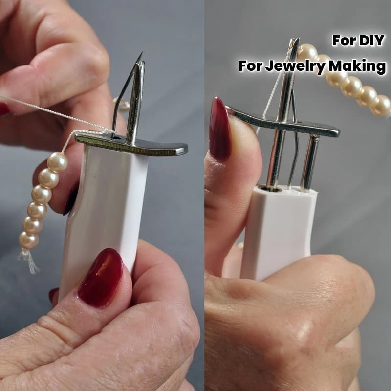 Strumento per annodare perline Stringatura perline sparse Filo di perline annodatore Perla Agata Bracciale Gioielli Annodatura rapida Strumenti fai da te