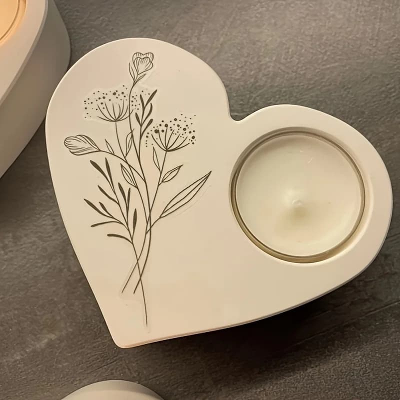 1 Piece Heart Shape Silicone Mould: Creates unique chalk ornaments for hand-made resin hand-made hand crafts, concrete molds for concrete