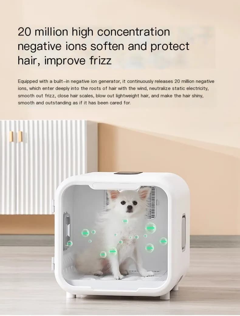 Smart pet bath and dryer, automatic cat dryer, home bathroom and hairdryer, dog dryer