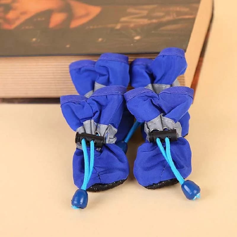 4 pezzi scarpe da pioggia per cani da compagnia stivaletti per cani antiscivolo scarpe da pioggia per cani impermeabili spesse e calde calze per cani da cucciolo stivaletti