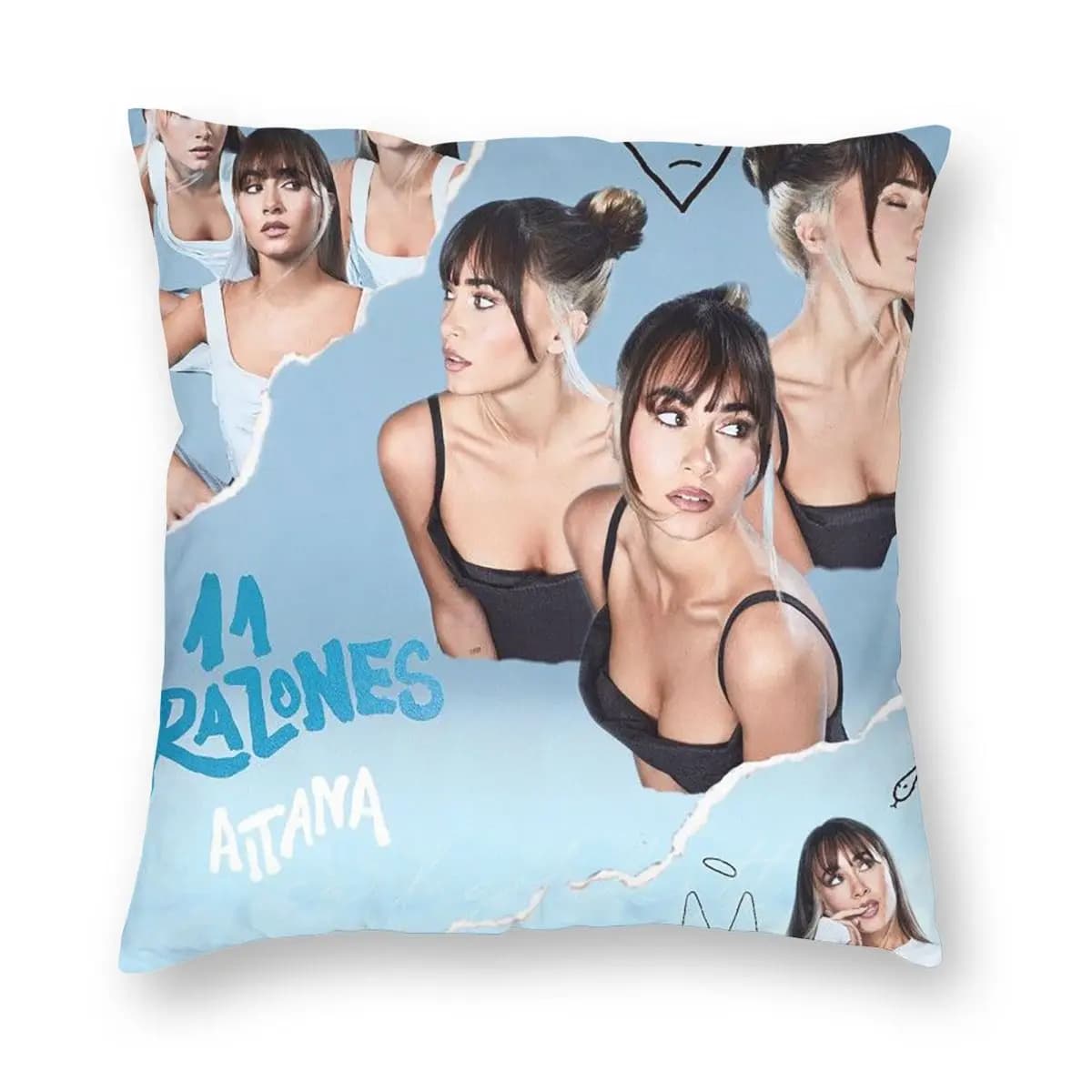 Aitana Ocana Singer Federa quadrata Federa per cuscino Cuscino per divano di casa Soggiorno