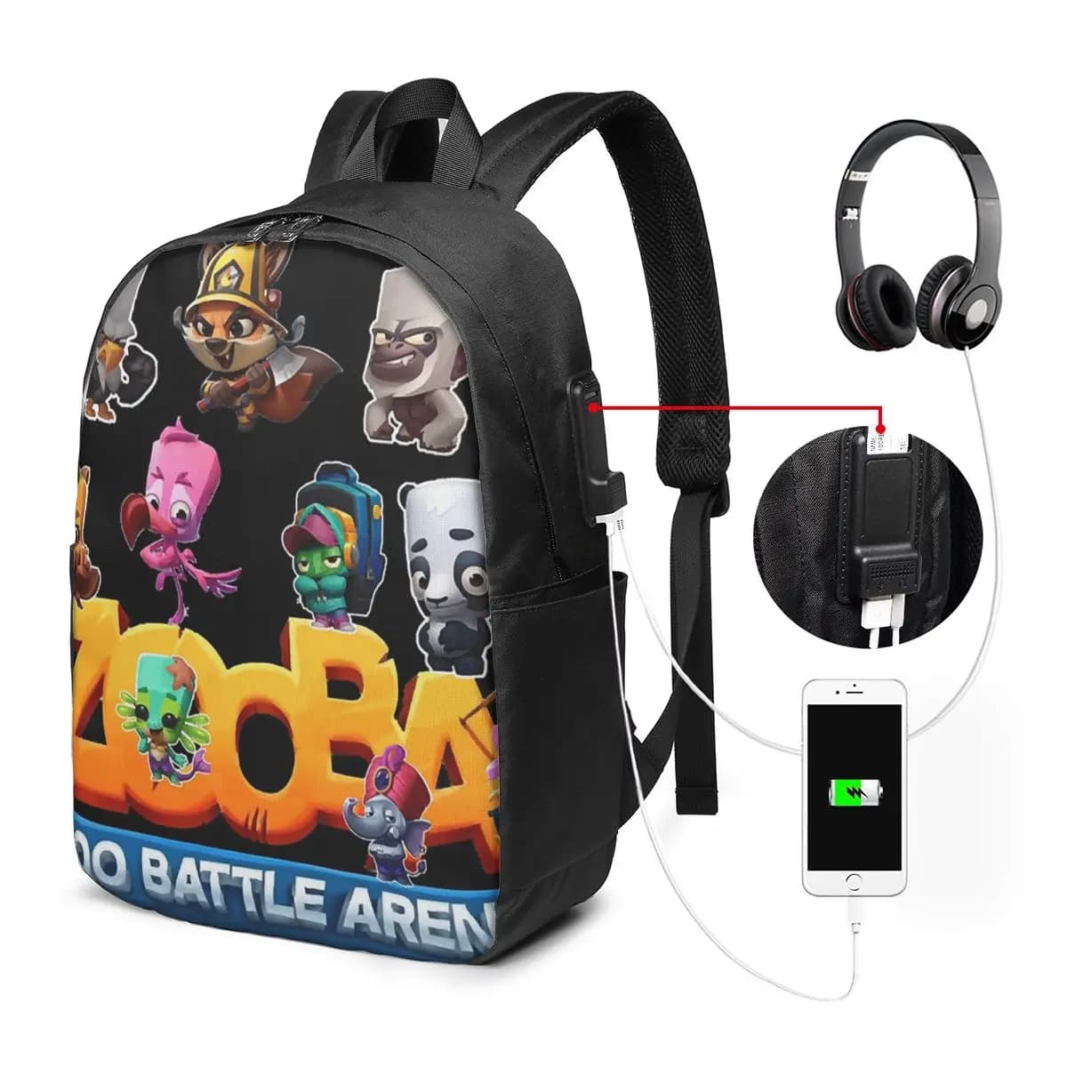 Ottimo Zaino Modello Zooba Battle Arena per Appassionati di Musica, Borsa da Viaggio per Notebook, Borsa per Computer, Zaino Scolastico per Studenti Universitari, Borsa per Laptop