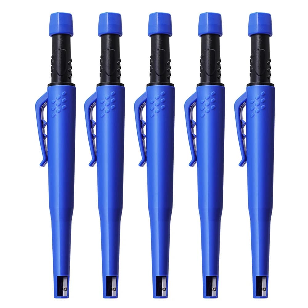 5Pcs Solid Carpenter Pencils, Refill Deep Hole Marking And Drawing With 2.8mm Reliable And Durable Lead For Carpenters Engineer