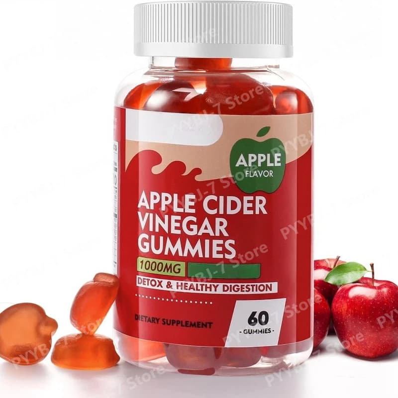 Caramelle Gommose all'Aceto di Mele 1000mg con Vitamina B6 B12 Integratore Nutrizionale Quotidiano per Metabolismo, Digestione, Disintossicazione, Salute Intestinale e Immunitaria