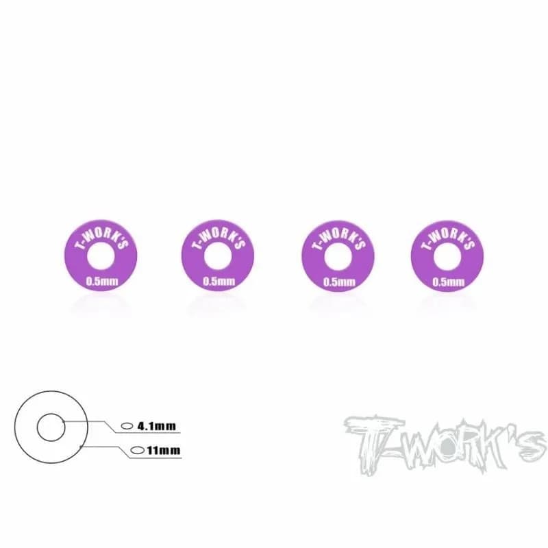 Utensile RC originale T Works TA-027 per ruote in alluminio, spessore 0,5 mm, 4 pezzi