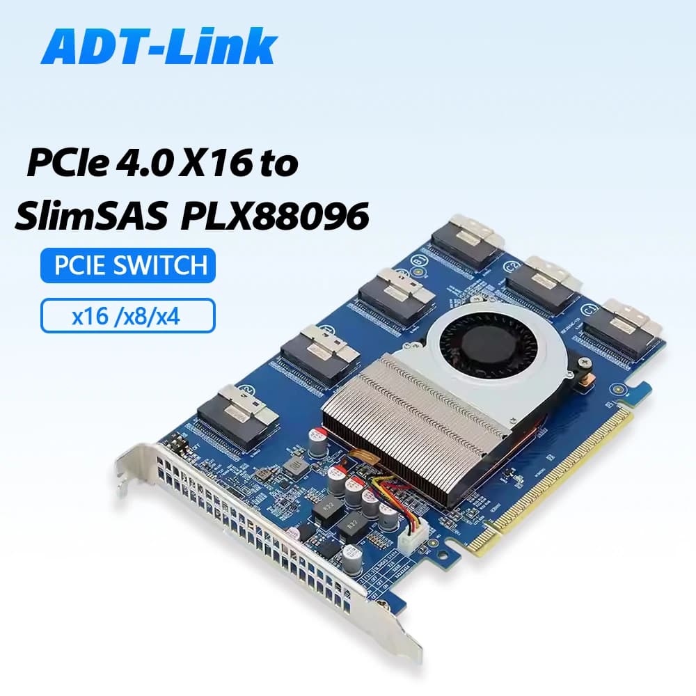Scheda di espansione No‑Split SWITCH PLX88096 PCIe 4.0 X16 GPU esterna con supporto interfaccia HDD 8654 X16/X8/X4 per eGPU SSD U.2/M.2