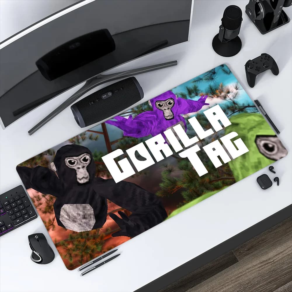 Tappetino per Mouse G-Gorilla Grande, Spesso, Antiscivolo con Bordo Cucito, per Ufficio, Studenti, Giochi e Tempo Libero
