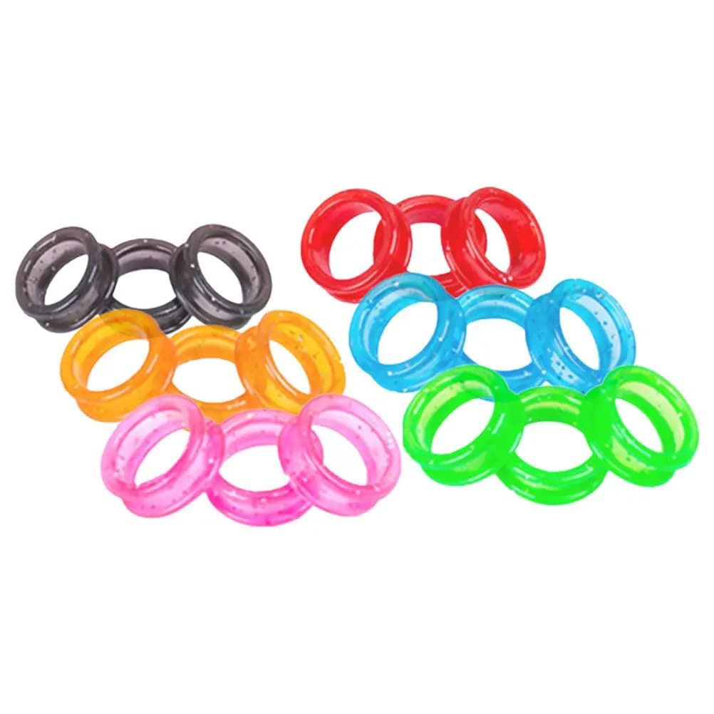 18 Pezzi Anelli in Silicone Antiscivolo per Forbici, Impugnatura Flessibile e Confortevole per Parrucchieri e Toelettatura Animali