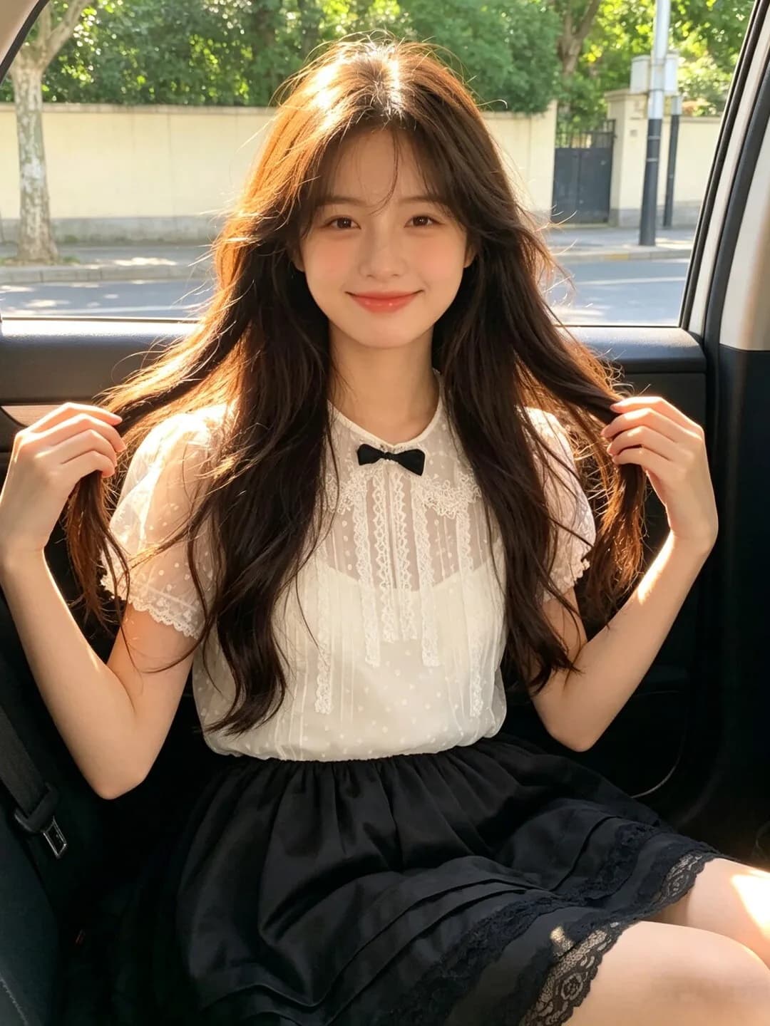 Korean Style Elegant Puffy Short Skirt And Strap Top Set Comfortable Mid-Summer Outfit High Waist Slim Fit Two-Piece Ensemble