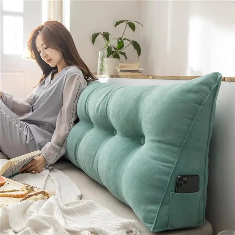 Cuscino da Letto in Stile Nordico, Morbido Supporto Lombare Triangolare, Cuscino per Dormitorio, Tatami, Decorazione per la Casa