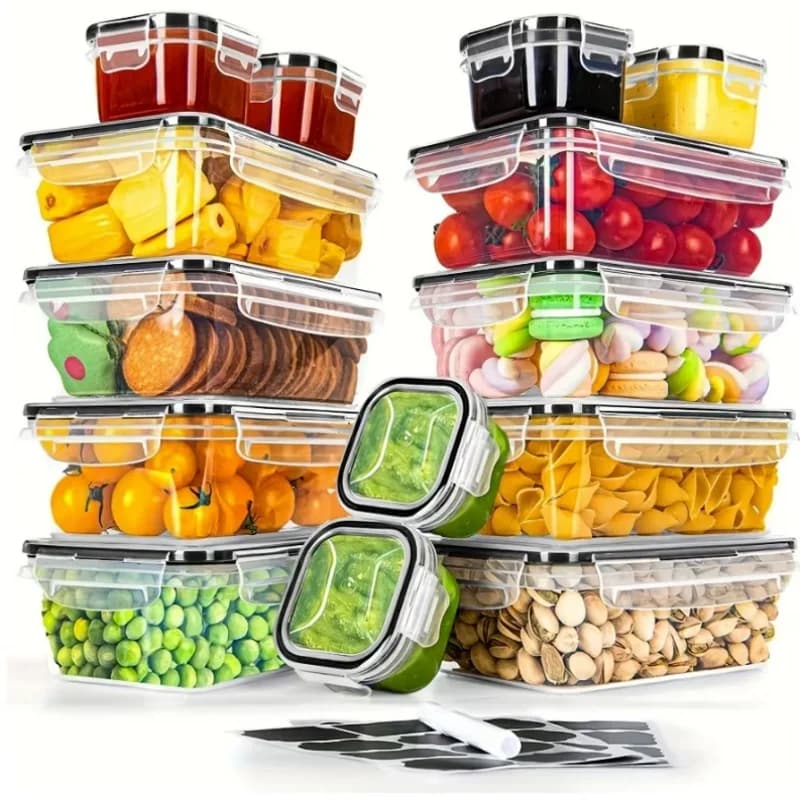 Food Storage Containers with Lids Airtight BPA Free Leak Proof Freezer Microwave Safe Meal Prep Lunch Boxes