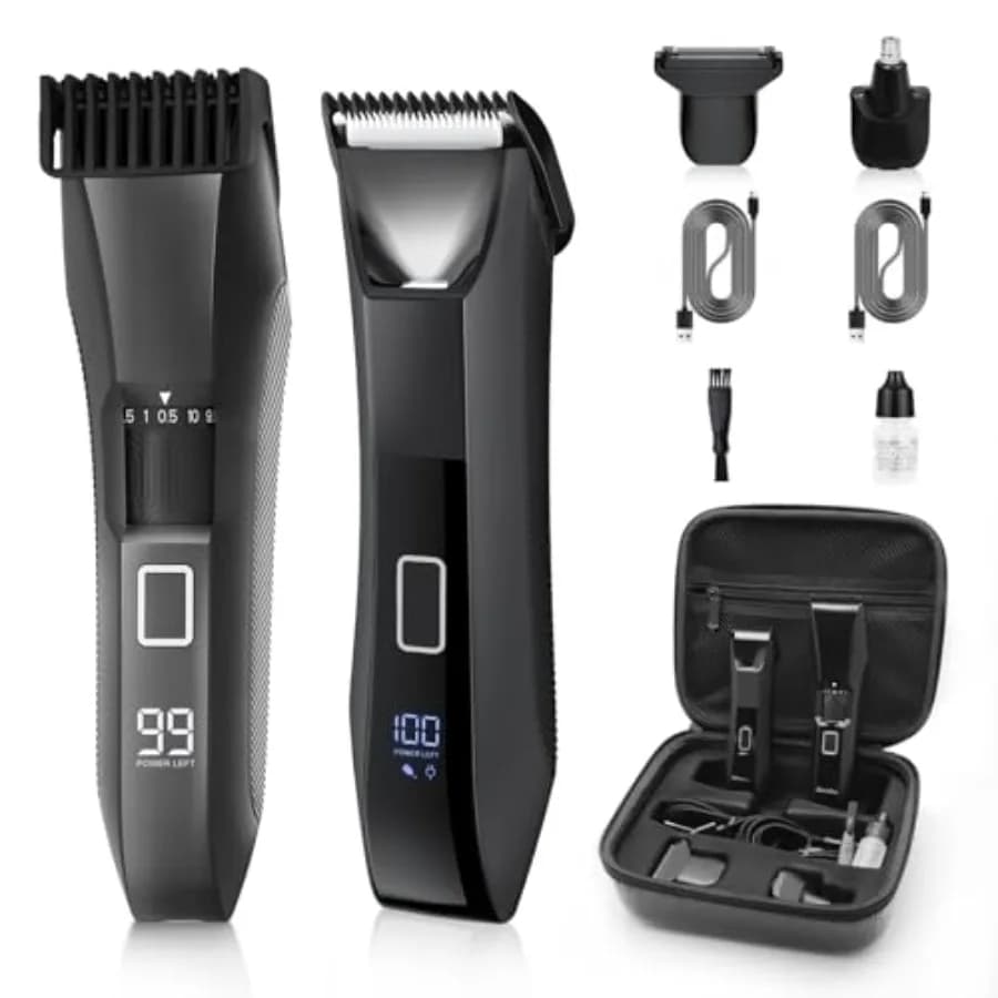 Manscape 4-in-1 Regolabarba e Tagliacapelli per Uomo - Rasoio per Peli Inguinali, Pubici e delle Palle con Tecnologia Anti-Taglio, 20 Lunghezze Regolabili