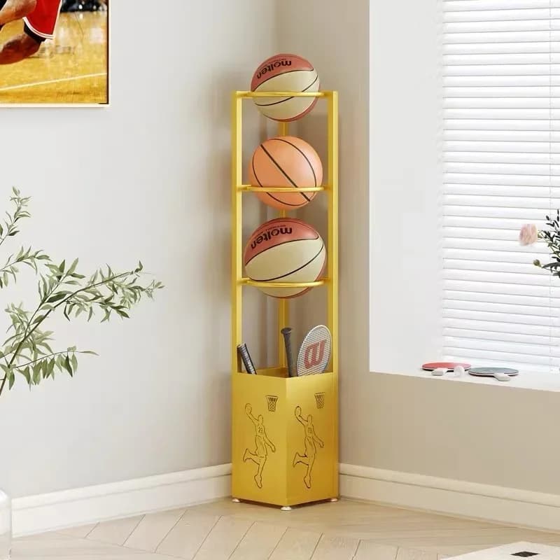 2026 Indoor Children Basketball Storage Rack Put Ball Football Storage Basket Placed Rack Kindergarten Volleyball Stand Holder S