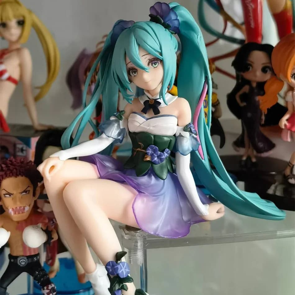 Disponibile - Statuetta Anime Hatsune Miku Morning Glory Fairy Noodle Stopper - Action Figure in PVC da Collezione, Modellino, Ornamento, Giocattolo, Regalo
