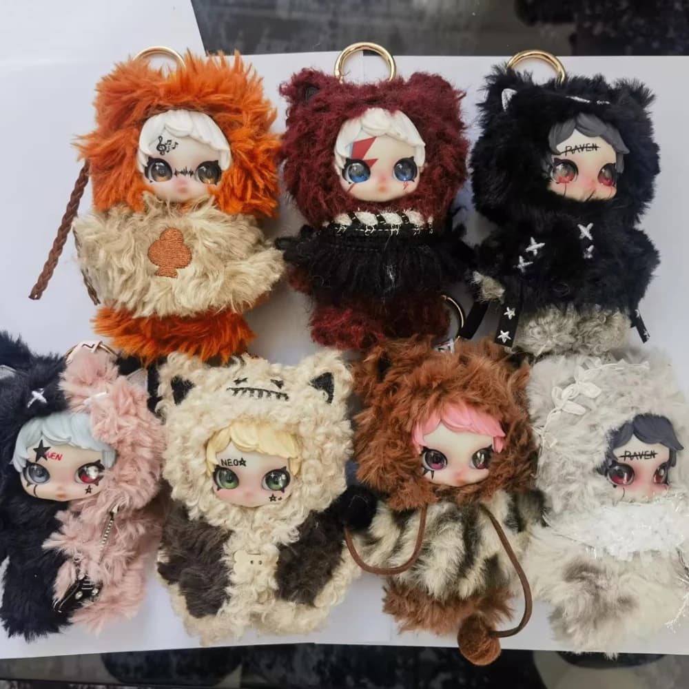 OWEN V2 Rock Star Blind Box Ciondolo Portachiavi Mystery Box Action Figure Bambola Anime Sacchetto a Sorpresa Ornamento da Scrivania Modello da Collezione