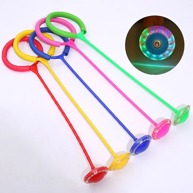A Flashing Foot Jumping Ball Jumping Cords Children Bright bouncing balls Sports ball Swing Fitness for Kids Play Parents and Kids Games