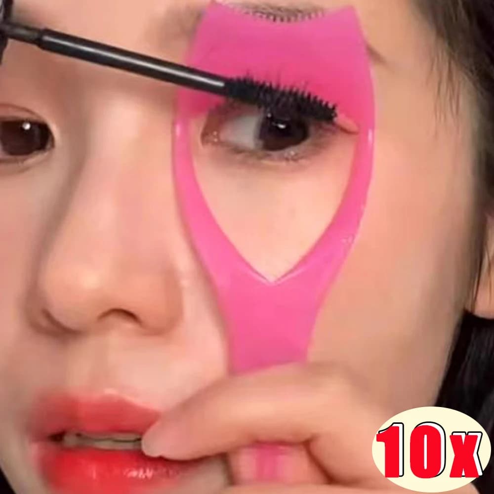 10 pcs Handy Eyelash Help 3in1 Eyelashes Mascara Bigodino Applicator Pettine Paper Guide Styling Stencil Eyes Cosmetic Tools