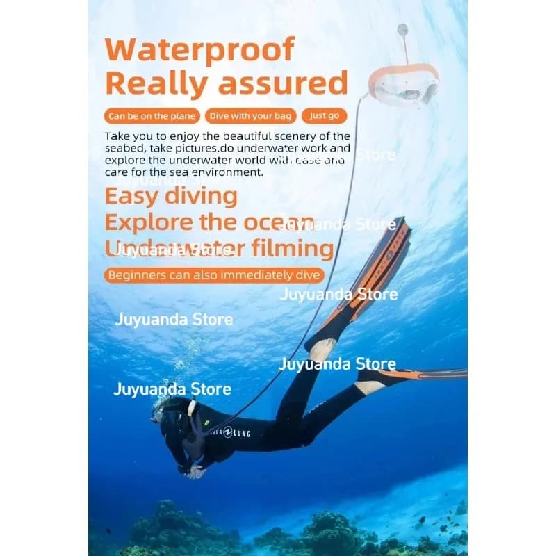Apparecchio Respiratorio Elettrico Sommergibile 8700mAh 7M, Attrezzatura per Snorkeling, Pompa Respiratoria Subacquea