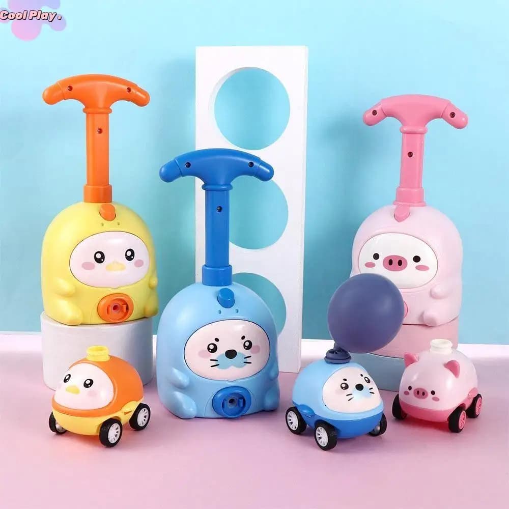 Giocattoli educativi per lancio di palloncini a razzo per bambini, giocattoli scientifici per torre di auto con palloncini ad aria inerziale, regalo per bambini