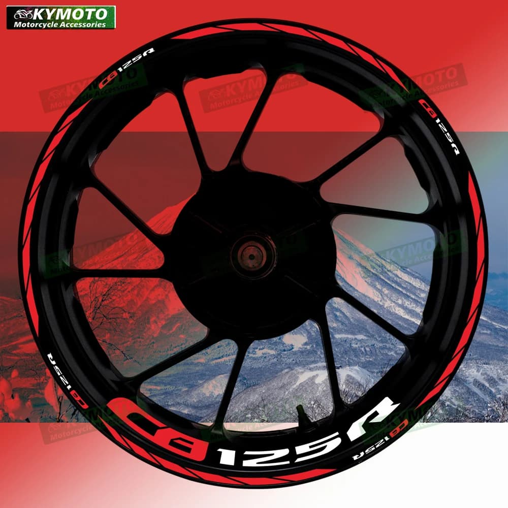 Per Honda CB125R CB 125R accessori moto 17 pollici decalcomanie ruota anteriore e posteriore mozzo modificato adesivi riflettenti per cerchioni