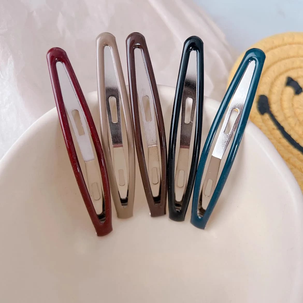 6 clip laterali per capelli a forcina BB in tinta unita pratica alla moda per ragazze, donne, bambini, accessori per capelli da donna