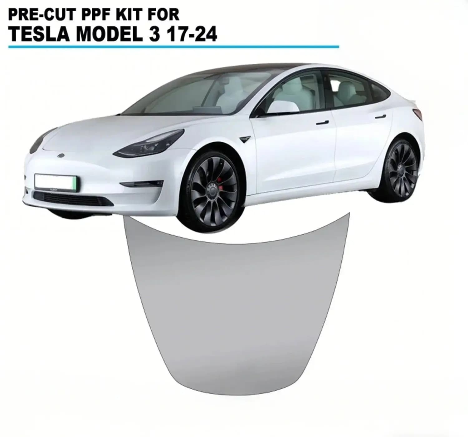 9Mil TPU Pellicola protettiva antigraffio per vernice per auto per Tesla Model 3 2020-2024 Per-cut PPF Kit carrozzeria reggiseno trasparente