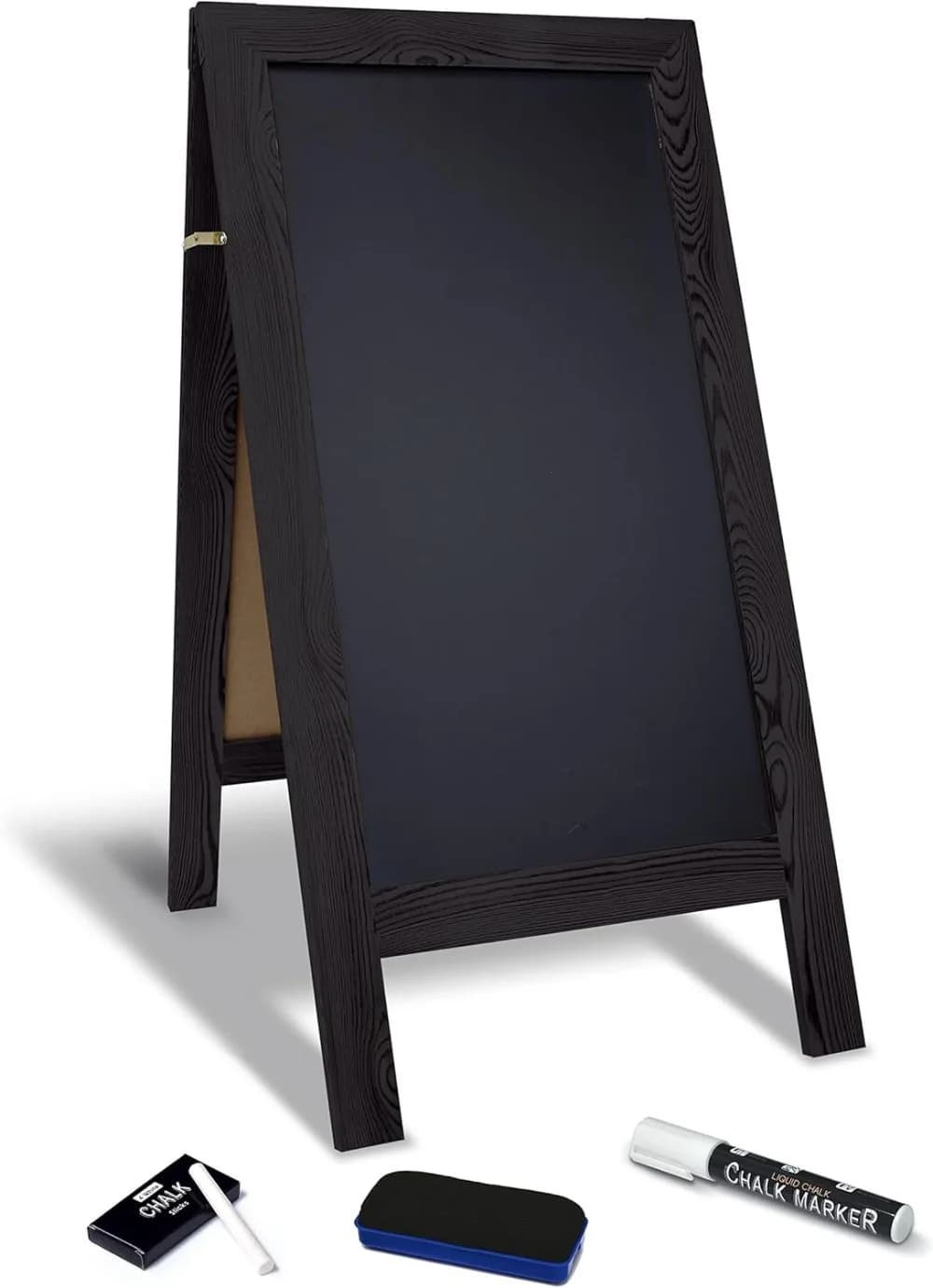 Grande lavagna magnetica con cornice ad A, 20x40 pollici con pennarello e gomma per gesso, lavagna per panini da esterno