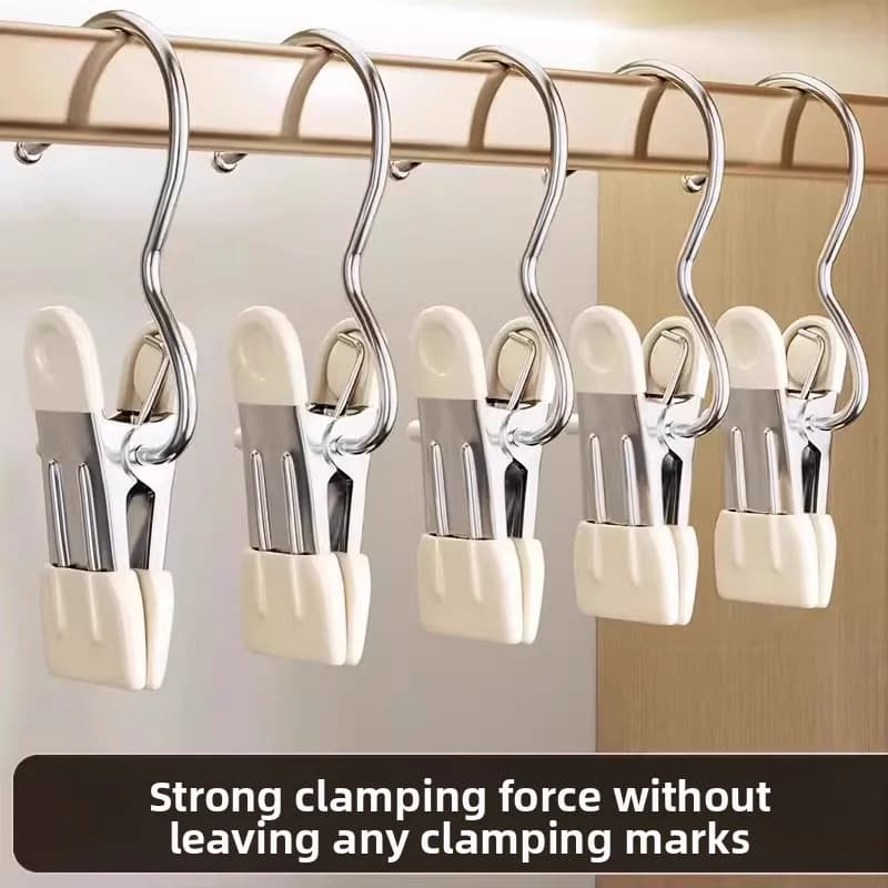 Stainless Steel Single Clip Dresses For Home Use Invisible Multifunction With Hook Pants Storage Tool Coats