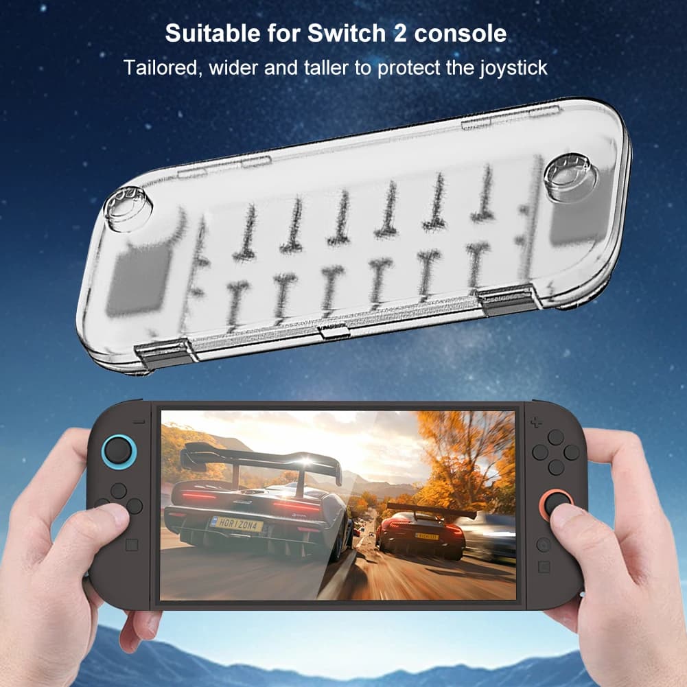 Guscio Protettivo Trasparente per Nintendo Switch 2, Cover Protettiva per Console di Gioco/Controller Switch 2