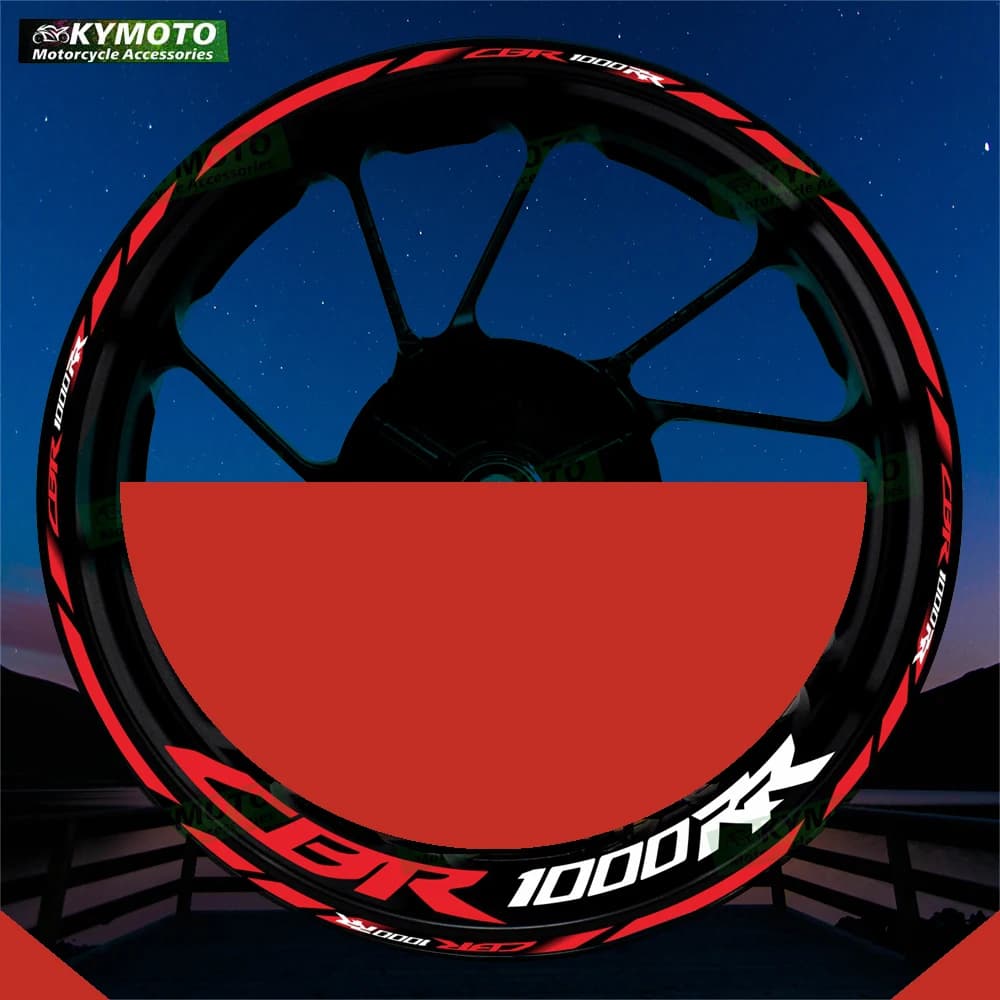Per Honda CBR1000RR CBR 1000RR accessori moto adesivi per ruote anteriori e posteriori da 17 pollici decorazione decalcomanie ruota carenatura