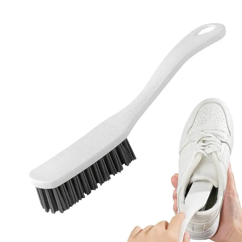 Spazzola morbida per scarpe Spazzola compatta per la pulizia delle scarpe Morbida spugna portatile multifunzionale con manico lungo per la manutenzione delle scarpe domestiche