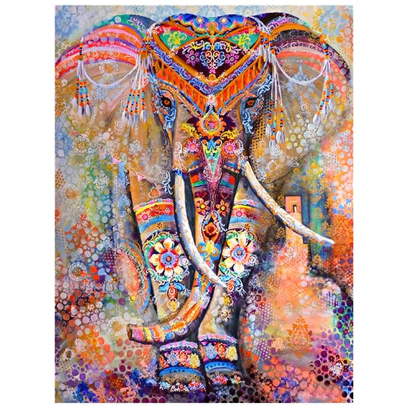 Diy New Diamant Painting 5D DIY Diamond Painting Full Square Drill 'Color Elephant' Embroidery Cross Stitch Gift Home Decor Gift