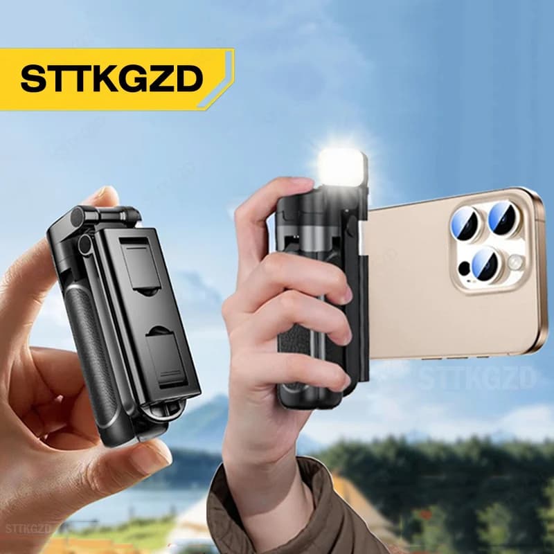 Super Mini Selfie Stick Portable Phone Holder Shooting Aid Versatile Integrated Design Bluetooth Remote For Live Broadcas