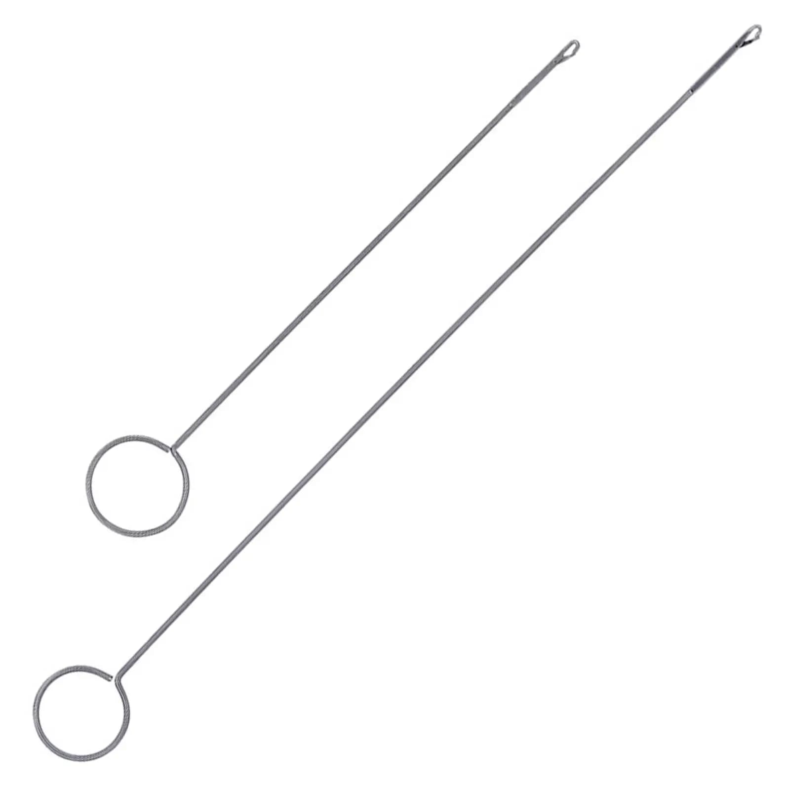 2Pcs Loop Turner Sewing Hook Tool Thin Metal Rod for Bias Tubing Buttonholes Turning DIY Knitting Crochet Accessories