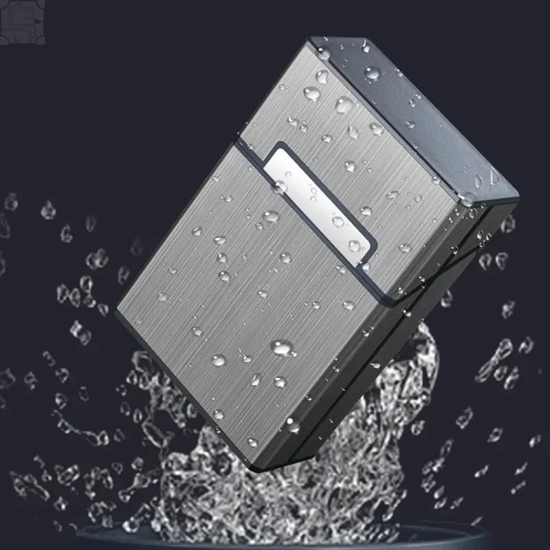 Portable Slim Aluminum Cigarette Case King Size Tobacco Storage Box Waterproof Cigar Holder Smoking Accessory Outdoor Carry Gift