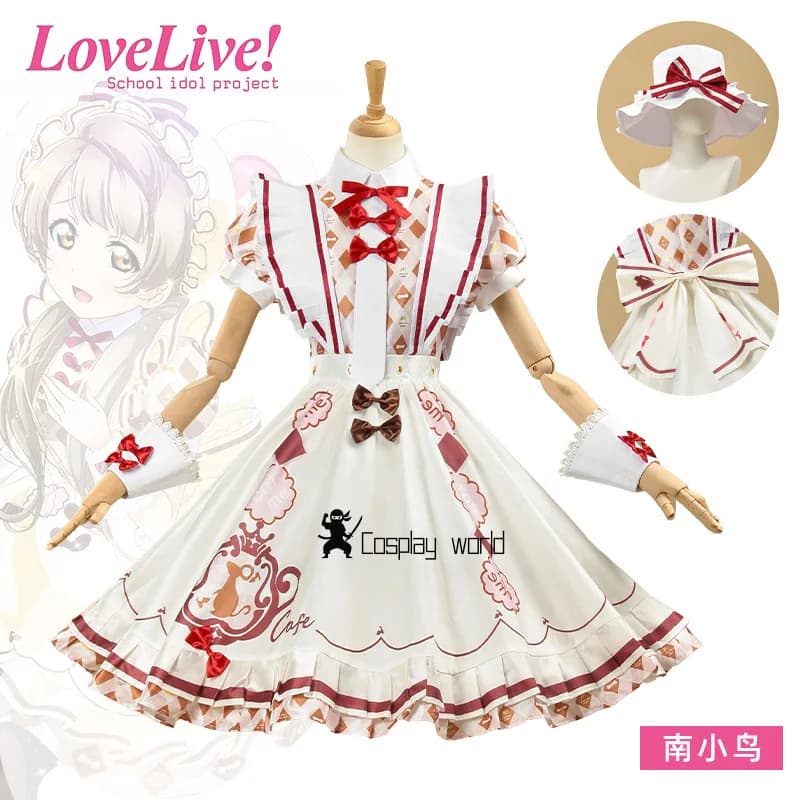 Serie di cosplay di giochi: LoveLive! Tema Alice nel Paese delle Meraviglie - Kotori Minami (Costume da cameriera arcade) Set completo di costumi dolci da cosplay KKcos
