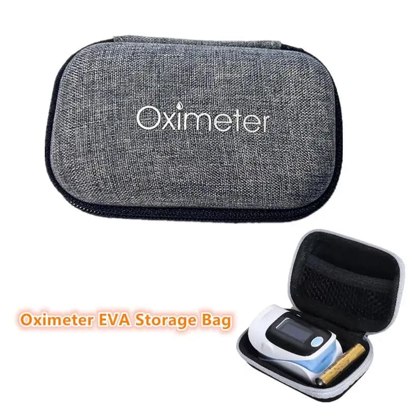 【M】Reinforced Oximeter Organizer EVA Storage Box For Fingertip Pulse Deluxe Blood Oxygen Saturation Zipper Monitors Home Case