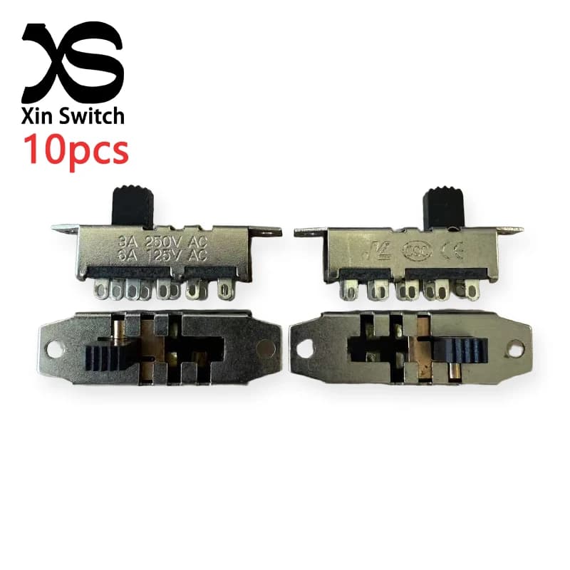 10 PZ SS-24H06 (2P4T) Double Row vertical plug-in switch 3A 250VAC 6A 125VAC 4-point sliding hair dryer switch 10 pin