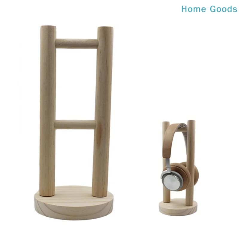 Solid Wood Headphone Stand, Headphone Headset Hanger Display Stand, Universal Noise Reduction Headphone Stand Wall Mountproduct