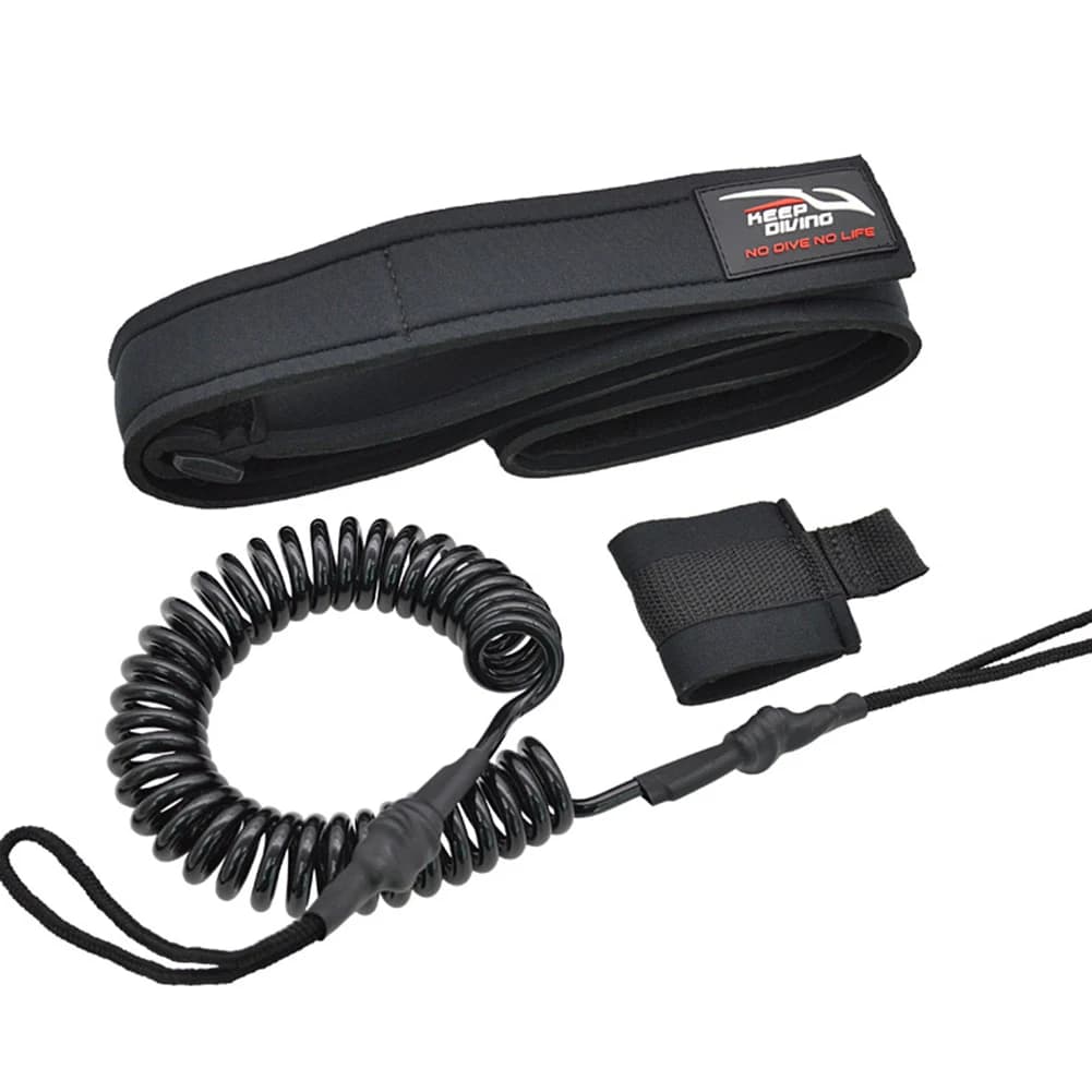 Corda di sicurezza per bodyboard da 6 mm in TPU con molla, corda da surf per la vita, cintura di ricambio per surf/paddleboard/kayak