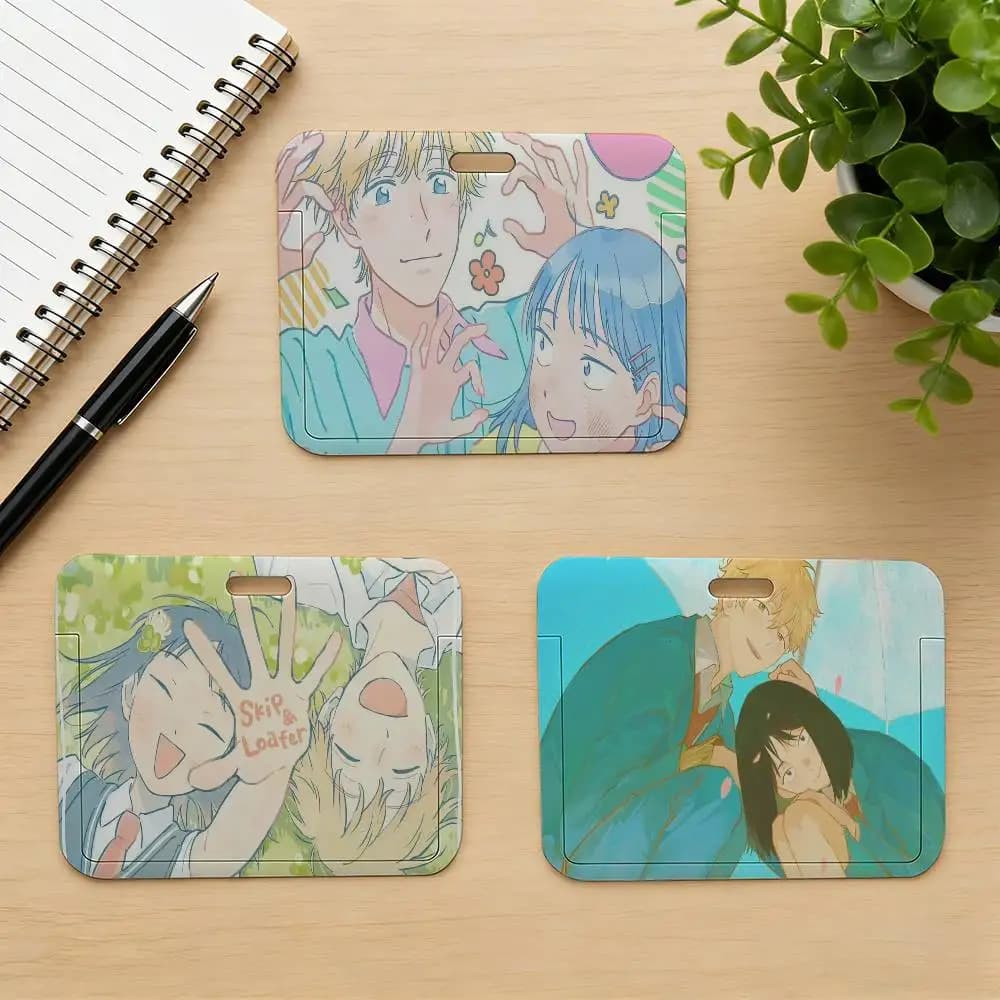 Badge Anime S-Skip and Loafer holder with Clip and Card holder, Family Gift