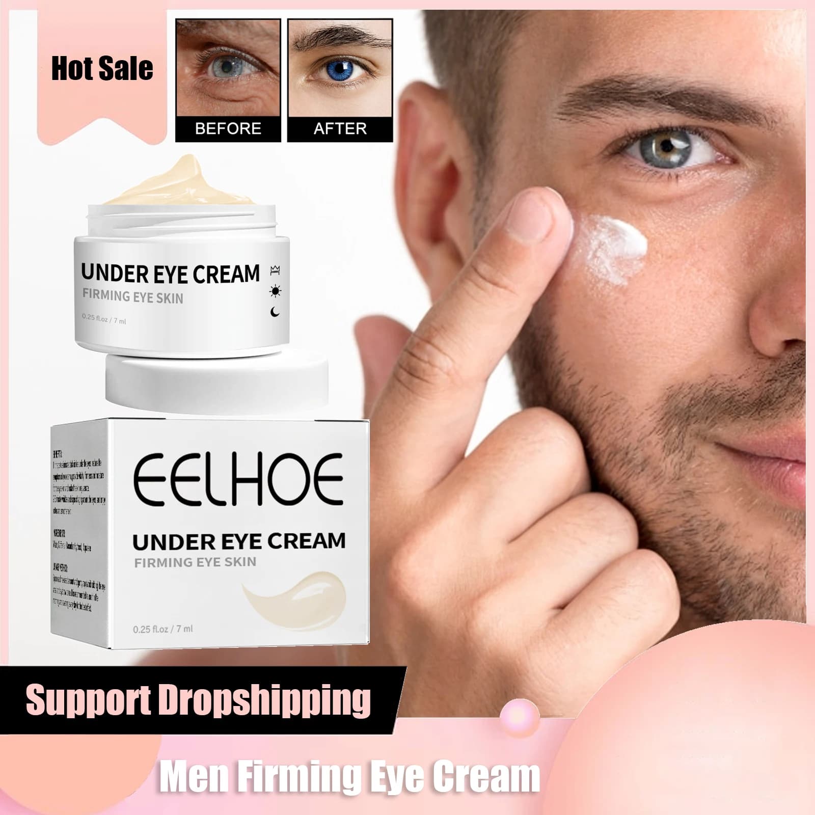 Eye Bag Removal Cream Men Dark Circles Under The Eyes Remover Skin Moisturizing Cream