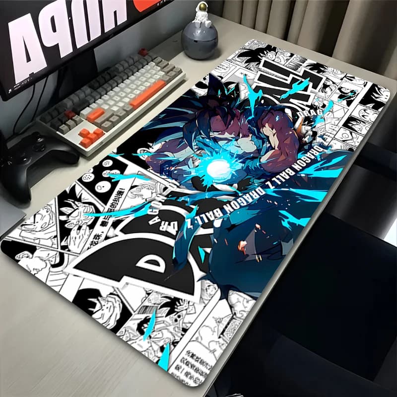 Tappetino per Mouse Dragon Ball Z, Tappetino da Scrivania per Gaming, Facile da Pulire, in Gomma, Tappetino per Tastiera, Decorazione Desktop Anime DBZ