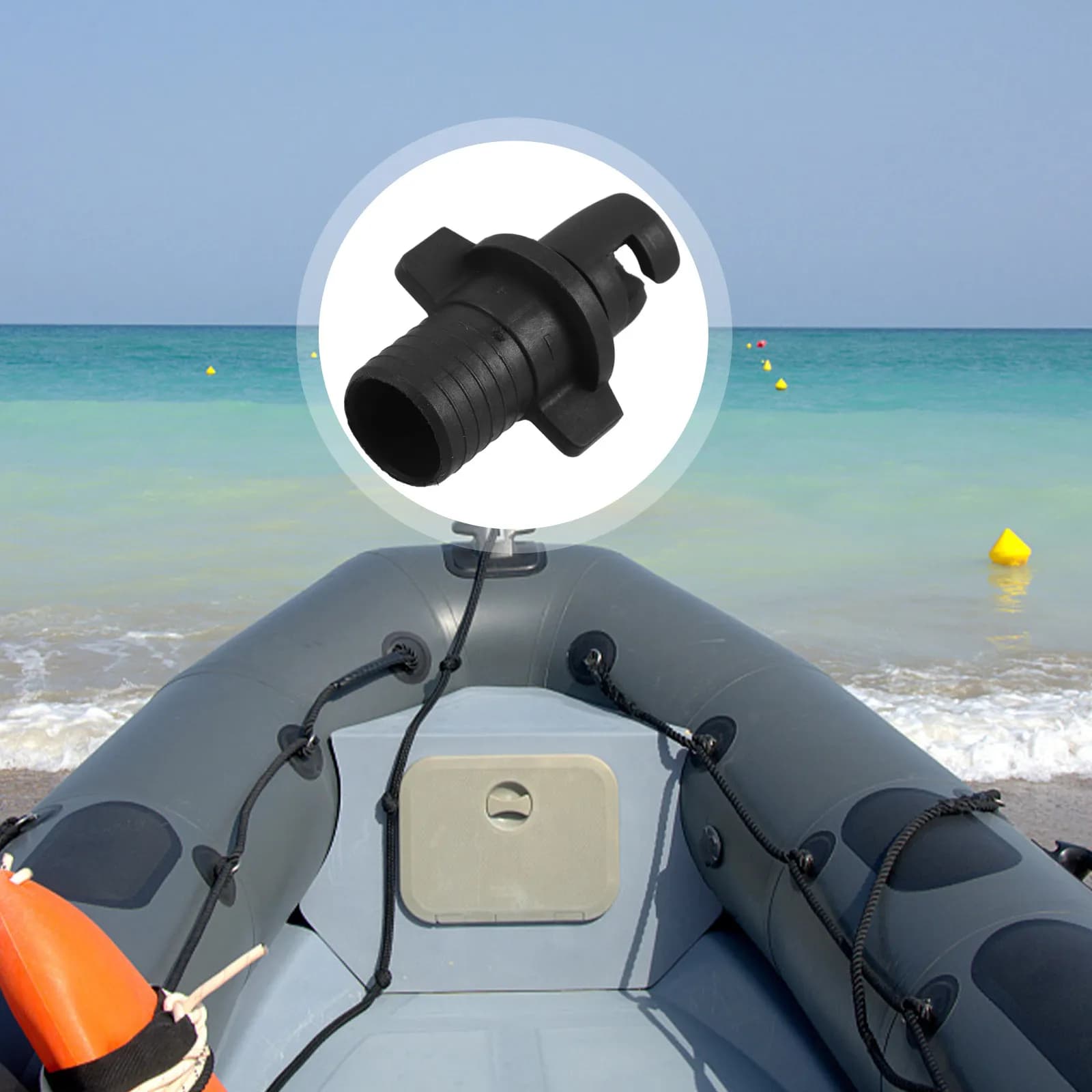 Adattatore per Valvola Aria Kayak, Antigoccia, Compatibile con Pompa per Gommone, SUP, Paddle Board, Dinghy Marino