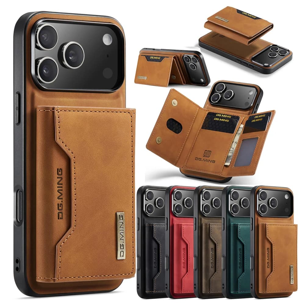 2 in 1 Wallet Leather Case for Iphone 18 Promax 17 Pro Max Air 17E 16E 16 Plus 15 14 13 12 Cash Cards Bag Kickstand Back Cover
