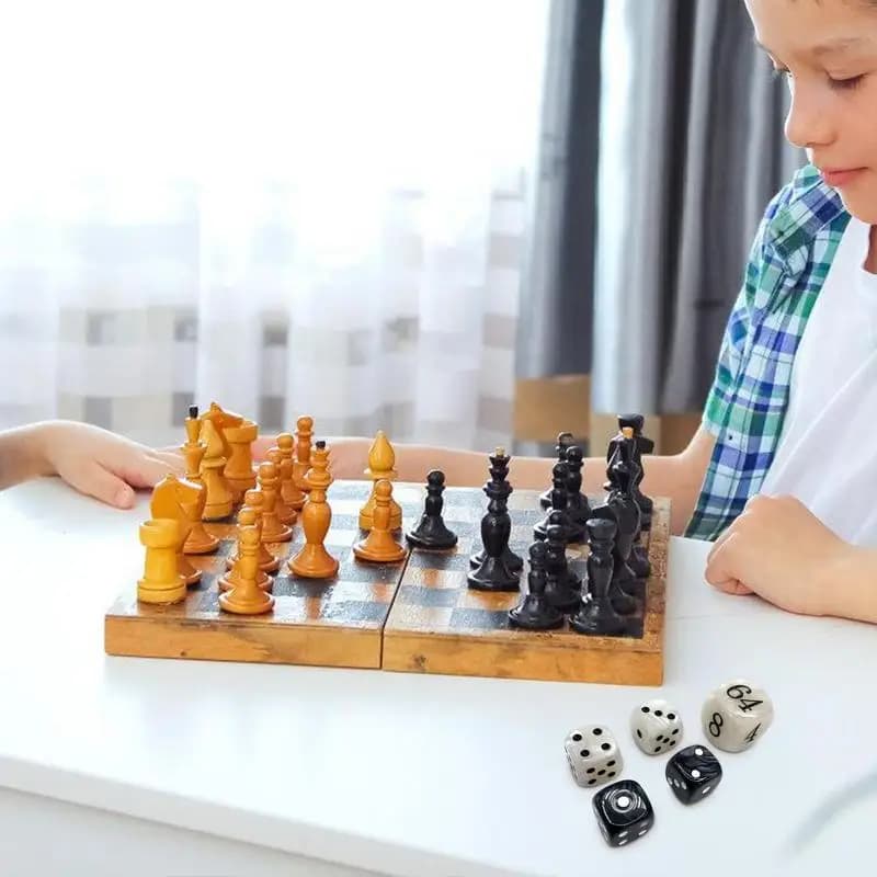 Set di dadi da backgammon Gioco interattivo notturno per famiglie Dadi combinati con custodia Gioco di strategia Dadi doppianti in acrilico per feste