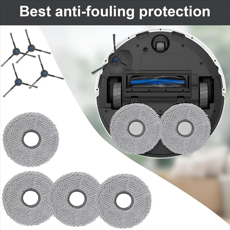ABJO-Set di accessori per Ecovacs DEEBOT N30 PRO / N30 OMNI / N30 PRO OMNI Robot aspirapolvere Spazzola laterale principale Filtro Hepa
