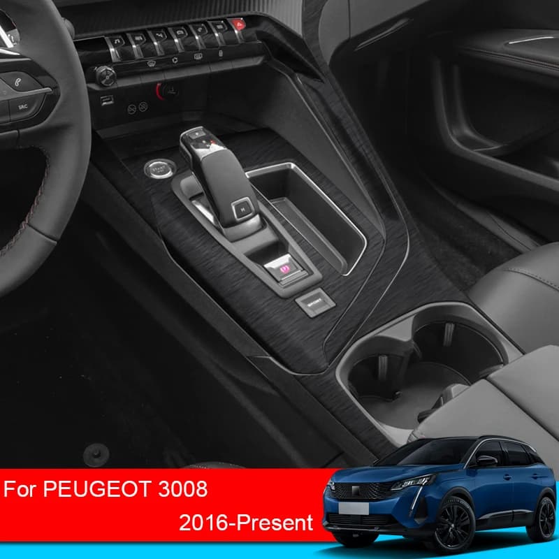 Adesivo per interni auto per Peugeot 3008 2016-2025 Finestra di sollevamento Pannello Decalcomania Scatola ingranaggi Cruscotto Pellicola Interno Auto Accessorio